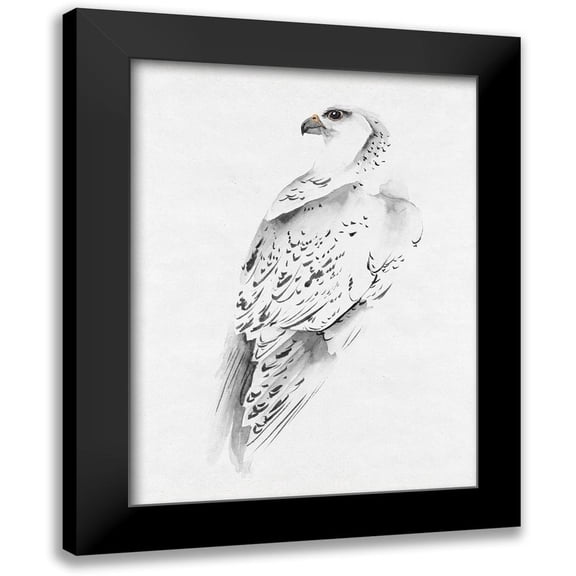 Wang, Melissa 12x14 Black Modern Framed Museum Art Print Titled - Gyrfalcon I