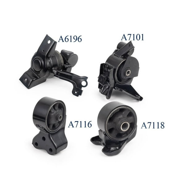 Set of 4 ISA Engine Motor & Transmission Mount Compatible with 2001-2006 Hyundai Elantra 2003-2005 Hyundai Tiburon 2.0L Replacement for A7101,A7116,A7118,A6196(A7128)