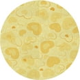 thumbnail image 1 of Ahgly Company Machine Washable Indoor Round Transitional Golden Brown Yellow Area Rugs, 6' Round, 1 of 7