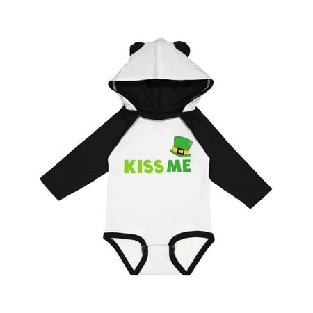 

Inktastic Saint Patrick s Day Kiss Me Green Top Hat Gift Baby Boy or Baby Girl Long Sleeve Bodysuit