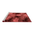 thumbnail image 2 of Ahgly Company Machine Washable Indoor Square Abstract Red Modern Area Rugs, 3' Square, 2 of 4