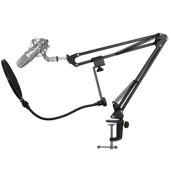 Technical Pro USB Condenser Microphone Kit with Adjustable Arm Stand for Recording