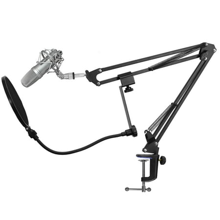 Technical Pro USB Condenser Microphone Kit with Adjustable Arm Stand for Recording