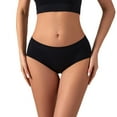 thumbnail image 4 of Seductiva Underwear for Women Women's Solid Color Conservative Mid Waist Briefs Thin Seamless Head Soft Briefs, 4 of 4