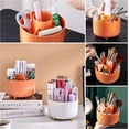 thumbnail image 4 of DASITON Large Capacity Makeup Brush Holder,360 °   Rotating Makeup Organizer,5 Slot Makeup Brushes Cup,for Vanity Decor,Bathroom Countertops,Desk Storage Container,Cosmetic Display cases(Black), 4 of 10