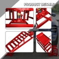 thumbnail image 3 of Witaxima 2 Pack Hydraulic Car Ramps 5T 11000lbs Low Profile Vehicle Lift Service Ramps with Safety Valve, 3-Level Height Adjustment, Red Steel Construction for Truck/Trailer/Garage, 3 of 9