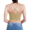 thumbnail image 7 of Made by Olivia Women's Seamless Padded Workout Sports Bra Cami Cropped Yoga Tank Top with Adjustable Straps, 7 of 7