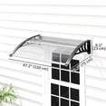 thumbnail image 2 of White Polycarbonate Door Awning Canopy - 30" x 50" Patio Shade for Entryways & Windows - UV Resistant Protection & Easy Install, 2 of 7
