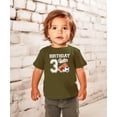 thumbnail image 3 of 3rd Birthday Baller Shirt for Boys Sports Theme Party T-Shirt for 3 Year Old Toddler Military Green Shirt 3T, 3 of 5