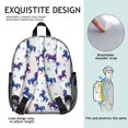 thumbnail image 5 of Unicorn and Bubble White Pattern Backpack for School, Cute School Bag with Adjustable Shoulder Straps and Padded Back, 13.8"x11.4"x6", 5 of 5