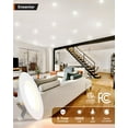 thumbnail image 3 of Ensenior 5/6 Inch 5CCT LED Can Lights 6 Pack, Retrofit Led Recessed Lighting, Baffle Trim, Dimmable, 9W=110W, 1000LM, 2700K/3000K/3500K/4000K/5000K Selectable, IC Rated - ETL & FCC, 3 of 4
