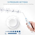 thumbnail image 3 of Water flosser oral irrigator, 600 dental cleaner with 10 adjustable pressure levels, electric oral flosser suitable for teeth/braces, 8 replacement nozzle heads suitable for home use (white), 3 of 4