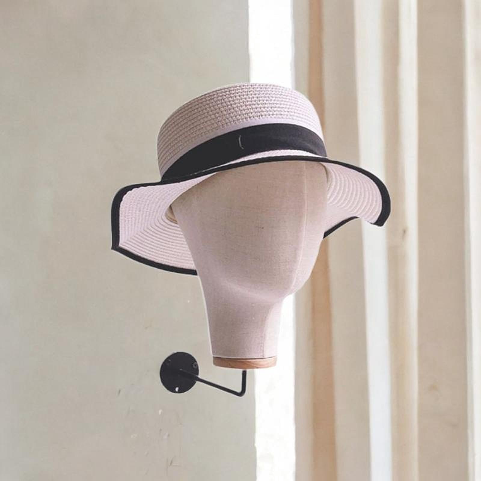 EHJRE Manikin Head Head Display Display Hair Hats and Hairpieces Hat Display Head Linen Head with Hook for Hairdresser Training beige white