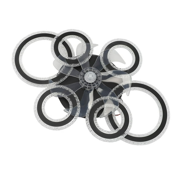 Flush Mount Ceiling Fan Light, Ceiling Fan Light Nordic for Bedroom Black