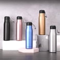 thumbnail image 4 of Glass Bottle Insulated Double Walled Vacuum Water Bottle for Hot or Cold Beverages Leak Proof Stainless Steel Sports Bottle for Outdoor Activities and Camping,10*2.8 in,Blue, 4 of 9