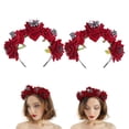 thumbnail image 1 of 2x Diadema de de Las Mujeres Diadema de Disfraces de Halloween Mexicano Salvador  diademas de flores de halloween, 1 of 10
