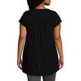 thumbnail image 4 of Just My Size Women's Plus Size Slub Crochet Bib Tunic, 4 of 6