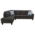 thumbnail image 3 of Hommoo Convertible Sectional Sofa Couch, Modern L-Shaped Couch Sofa Sectional for Small Living Room, Apartment and Small Space, Dark Brown, 3 of 8