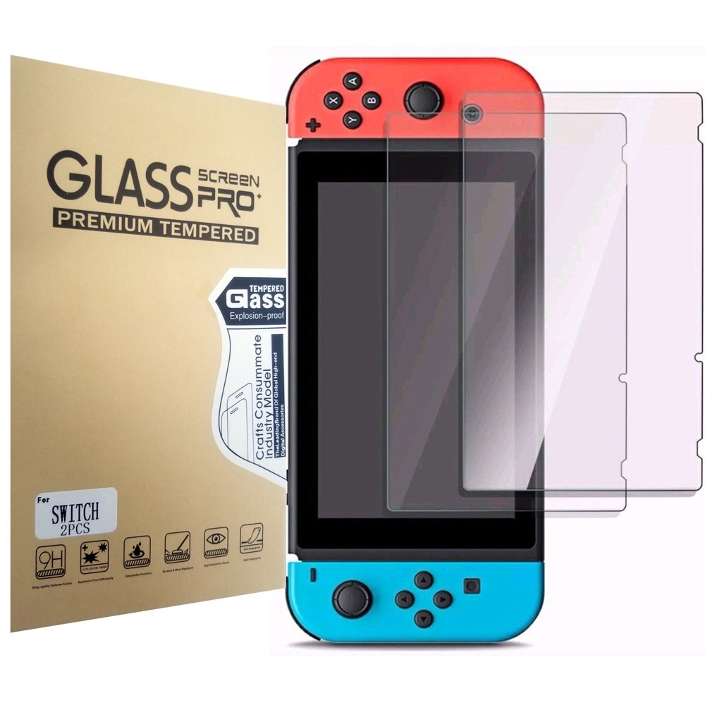 [2 Pack] Nintendo Switch Screen Protector Tempered Glass, Pokanic
