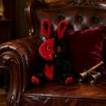 thumbnail image 6 of Wizlet Goth Bunny Plush Rabbit Horror Plushies Easter Stuffed Animal Dark Spooky Bunny Stuffed Animal Crazy Rabbit Plushie Toy Black, 6 of 7