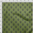 thumbnail image 3 of oneOone Cotton Jersey Light Green Fabric Leaves & Floral Block Quilting Supplies Print Sewing Fabric By The Yard 58 Inch Wide, 3 of 4