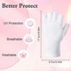 thumbnail image 2 of UV Gloves for Gel Nails-White, 2 Pair UV Protection Gloves for Manicures, Anti UV Gloves for Nail Lamp Manicures Dryer, Nail Skin Care Fingerless UV P, 2 of 5