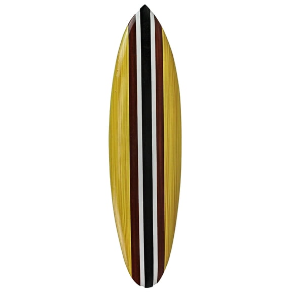 Zeckos Natural Wood Surfboard Decorative Wall Hanging 32 inch