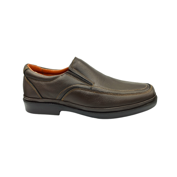 Zapato Confort de piel napa grabada construcción california 36100 Café