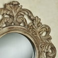 thumbnail image 4 of Ornate French Tuscan Mirror Scroll Round Wall Mirror Classic Elegance 24 x 28 Inches, 4 of 5