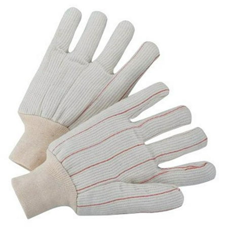

18 oz Corded Gloves Natural White - Large Pack of 12
