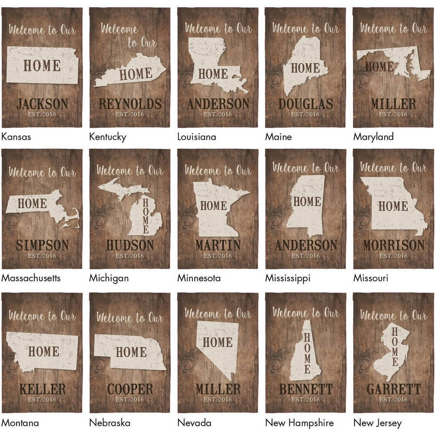 Home State Personalized Garden Flag