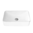 thumbnail image 2 of Stylish Vessel 19"Wx 11 ½"D White Porcelain Rectangular Bathroom Sink P-227H, 2 of 11