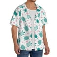 thumbnail image 2 of Goofa Sea Turtle Printed Men's Casual Short-sleeved Shirt,Lightweight Breathable Button-down,Summer Casual men's top,Versatile Fashion shirt-4X-Large, 2 of 7