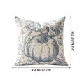 thumbnail image 3 of Btomtd Pumpkin Throw Pillow Cover 18 x 18 Inch, Fall Thanksgiving Couch Pillow Cases, Decorative Cushion Cover for Sofa Porch, Blue, 3 of 6