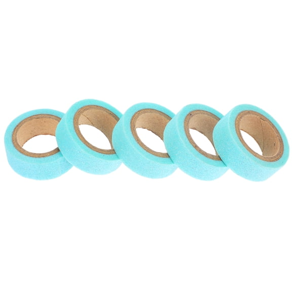 5 Rolls Sticky Tape Craft Tape Note Book Tape Student 4.50X4.50X1.50CM Sky-blue