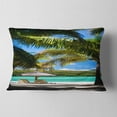 thumbnail image 2 of Designart Tropical Paradise - Beach Photography Throw Pillow - 12x20, 2 of 5