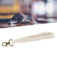 thumbnail image 4 of Mini Macrame Boho Keychain Hand Weaving Hollow Style Cotton Rope Black Coating Zinc Alloy Clip Purse Keychain For Car Key White, 4 of 8