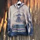 thumbnail image 2 of Tops estampados con capucha Retro para hombres y mujeres, suéter, letras estampadas con sol y luna, Tops desgastados estampados Pompotops gfhjh7264, 2 of 5