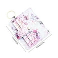 thumbnail image 3 of Polyurethane Leather Multi-Card Holder Personalized Wallet with Keychain ID Card Case adult Bus Bank Card Organizer Floral Pattern Design, 3 of 5
