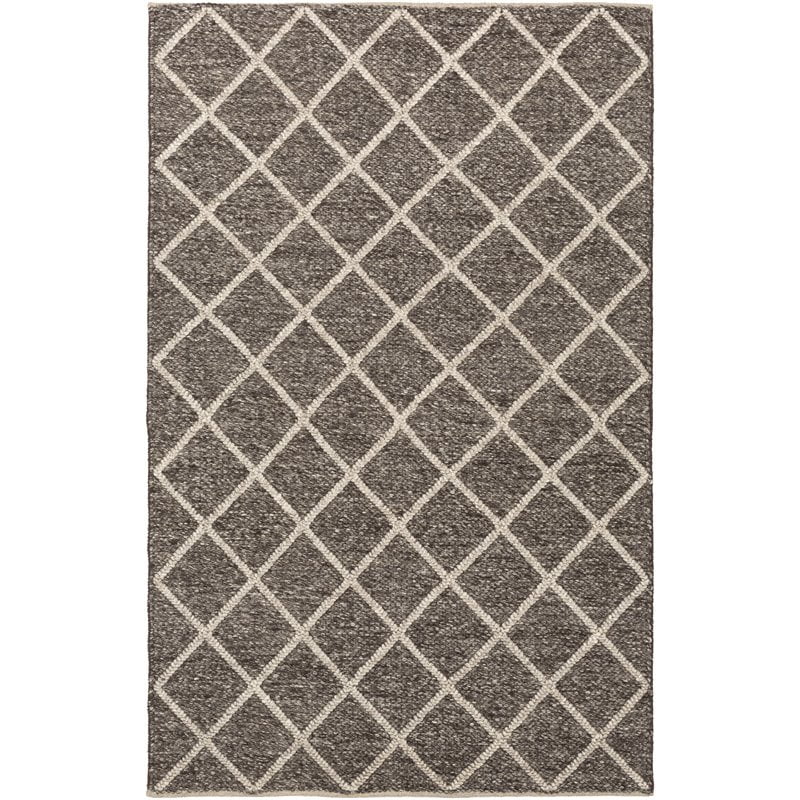 Napels NPL-2302 9' x 12' Rectangle Area Rug in Dark Brown and Cream ...