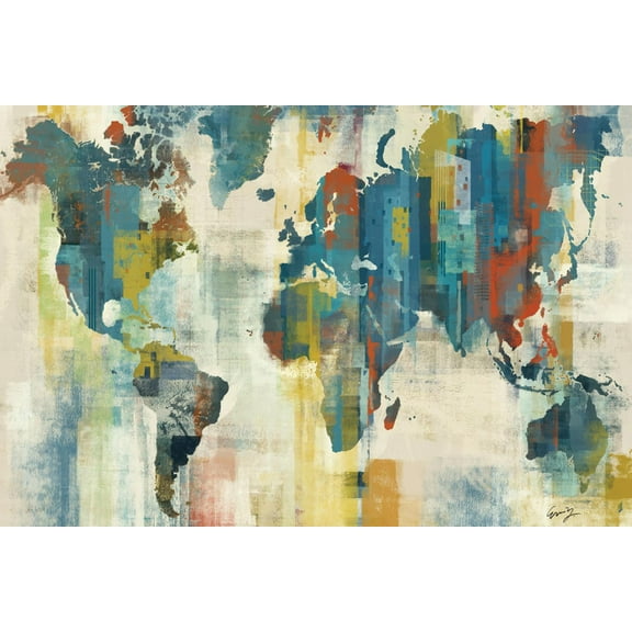 Art.com World Map Art Print by Eric Yang, 36" x 24"