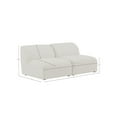 thumbnail image 3 of Meridian Furniture Miramar Cream Durable Linen Textured Modular Sofa, 3 of 8