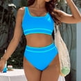 thumbnail image 4 of RQYYD Bikini Sets for Women High Waisted Tummy Control Two Piece Swimsuits Push Up Halter Tops with Bottom Bathing Suits, 4 of 6