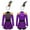 Purple, variant on Aislor Girls Carnival Party Circus Ringmaster Costume Sequins Tassel Long Sleeve Leotard Dress with Steampunk Hat Set A Red 6