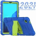 thumbnail image 5 of Dteck Case for Samsung Galaxy Tab A7 Lite 2021 8.7 inch SM-T225/T220, Hybrid Rugged Heavy Duty 3 in 1 TPU + PC Combo 3 Layer Shockproof Protective Cover Case with Kickstand -#4 Blue/Kelly, 5 of 8