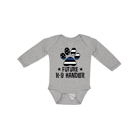 

Inktastic Police Law Enforcement Future K-9 Handler Gift Baby Boy or Baby Girl Long Sleeve Bodysuit
