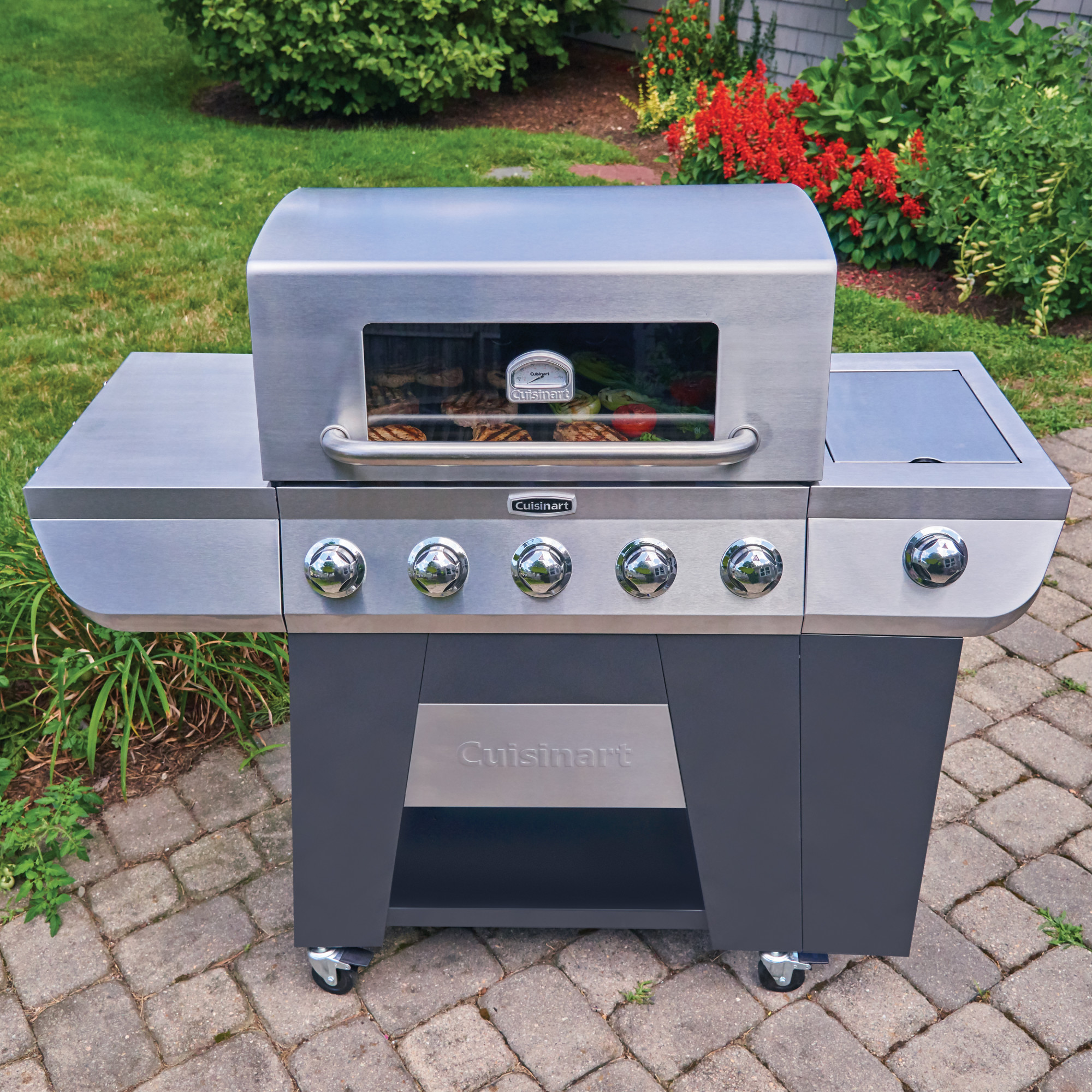 Cuisinart 3-In-1 Stainless Five-Burner Propane Gas Grill with Side Burner - image 2 of 14