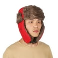 thumbnail image 5 of Warm Fur Trapper Ski Hat Russian Ushanka Winter Hats Winter Cap GREY, 5 of 8