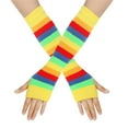 thumbnail image 1 of RXIRUCGD Gants d'Hiver Unisexes Classiques Mode Extensibles Sans Doigts Chauffe-Bras, 1 of 3