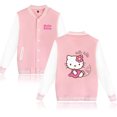 thumbnail image 1 of Chaqueta con estampado de Hello Kitty Hello Kitty de dibujos animados, uniforme deportivo informal de béisbol para niños medianos y grandes, 1 of 5